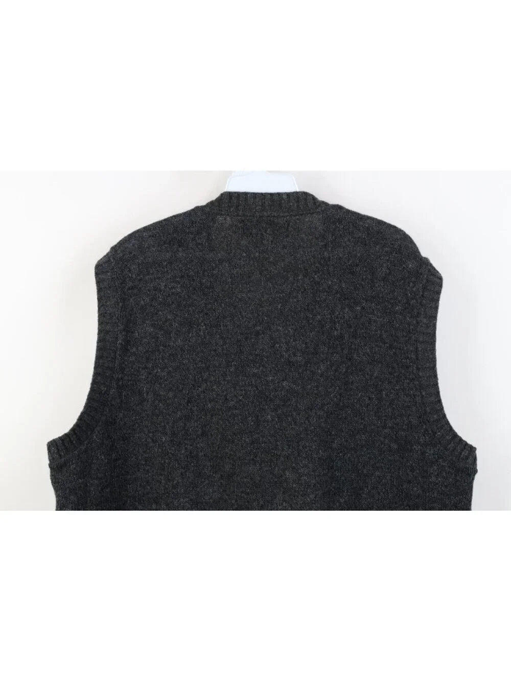 Vtg 90s Streetwear Mens XL Wool Blend Knit Herringbone V-Neck Sweater Vest USA